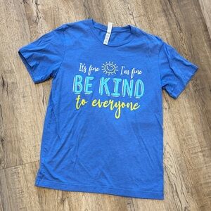 Blue 'Be Kind' Kids T-Shirt